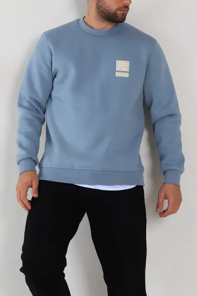 bebe-mavisi-relaxed-fit-uc-ip-sardonlu-kabartma-detayli-erkek-sweatshirt-309884