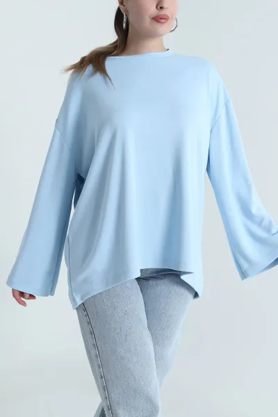Bebe Mavisi Salaş Bisiklet Yaka Oysho Kadın Tunik 484729