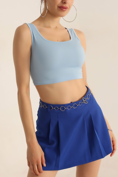 Bebe Mavisi Sandy Kumaş Crop 187647