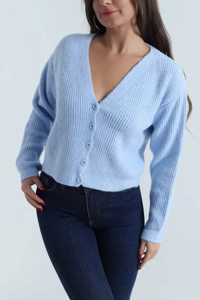 Bebe Mavisi Selanik Kadın Triko Hırka 492306