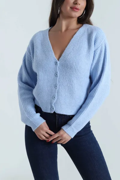 Bebe Mavisi Selanik Kadın Triko Hırka 492306