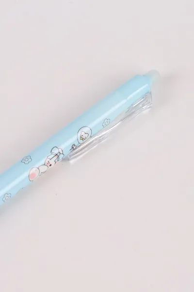 Bebe Mavisi Sevimli Karakterli Arkası Silgili Silinebilir Mavi Tükenmez Kalem 0.5 mm 474253