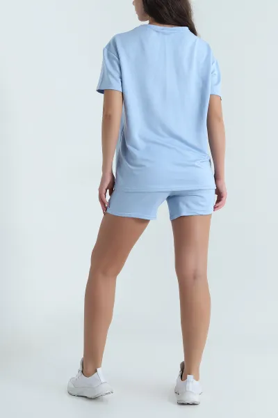 Bebe Mavisi Şortlu Modal Kadın İkili Takım 474389