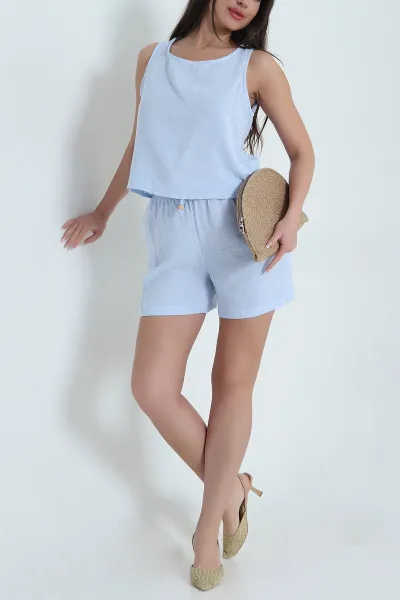 bebe-mavisi-sortlu-muslin-keten-kadin-ikili-takim-459572