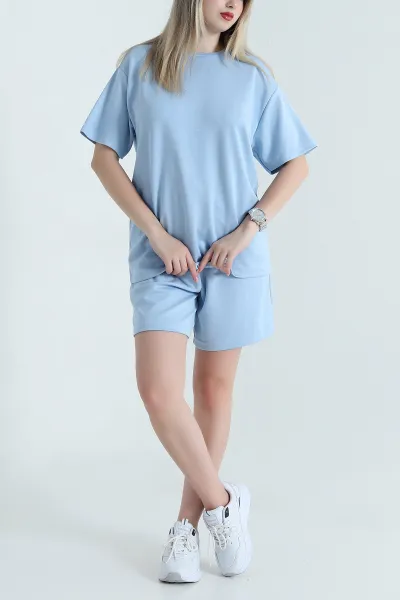 Bebe Mavisi Şortlun Modal Kadın İkili Takım 466199