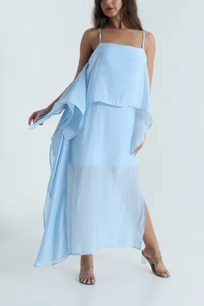 Bebe Mavisi Tensel Modal Kadın Elbise 484109