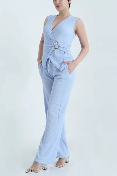 Bebe Mavisi Tokalı Krinkıl Kadın İkili Takım 454729