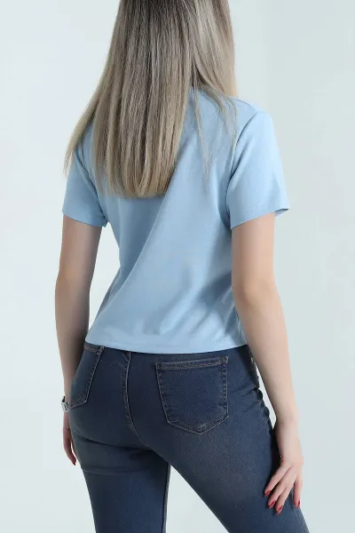 Bebe Mavisi Tokalı Oysho Kadın Bluz 471566