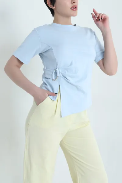 Bebe Mavisi Tokalı Ribana Kadın Bluz 454680
