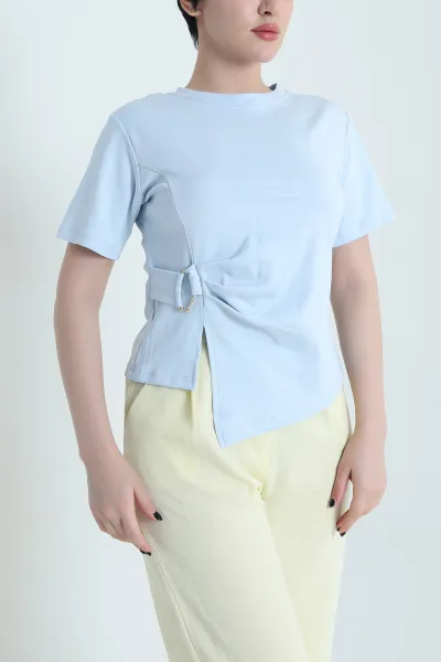 Bebe Mavisi Tokalı Ribana Kadın Bluz 454680