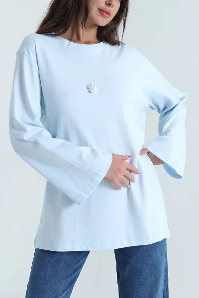 bebe-mavisi-varak-baskili-interlok-kadin-tunik-472643