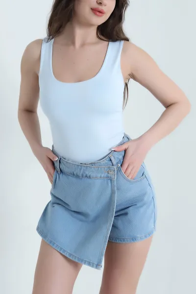Bebe Mavisi Yazlık Scuba Kadın Bluz 454469
