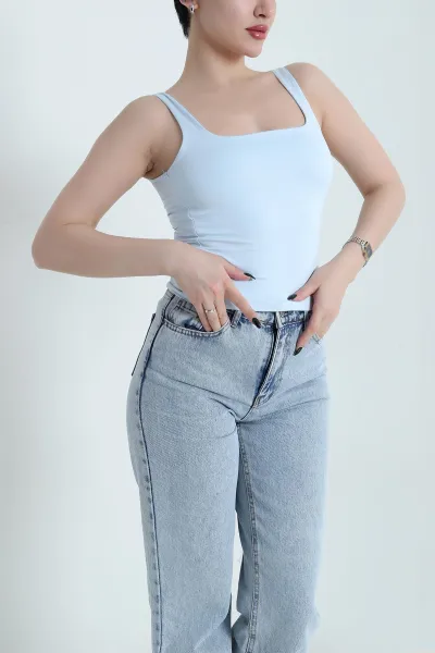 Bebe Mavisi Yazlık Scuba Kadın Bluz 454673