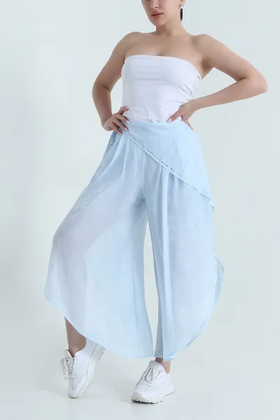Bebe Mavisi Yeni Sezon Astarlı Tensel Kadın Pantolon 462707