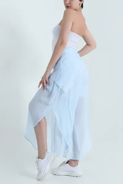 Bebe Mavisi Yeni Sezon Astarlı Tensel Kadın Pantolon 462707