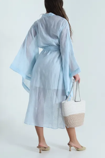 Bebe Mavisi Yeni Sezon Tensel Kadın Kimono 478822