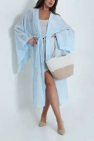 Bebe Mavisi Yeni Sezon Tensel Kadın Kimono 478822