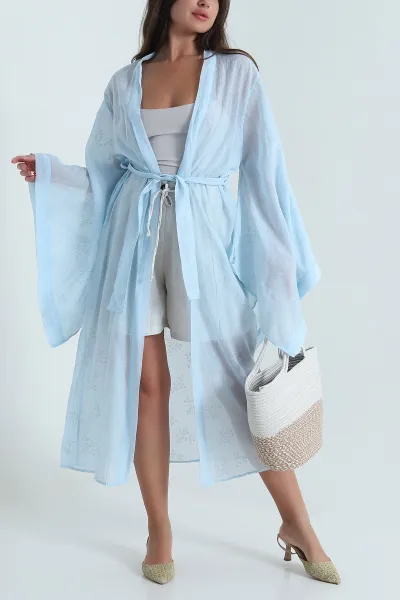 Bebe Mavisi Yeni Sezon Tensel Kadın Kimono 478822