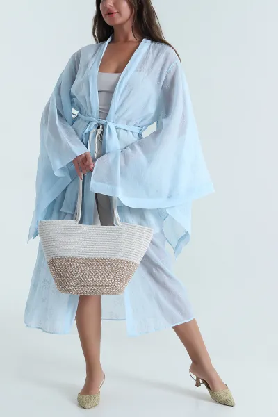 Bebe Mavisi Yeni Sezon Tensel Kadın Kimono 478822
