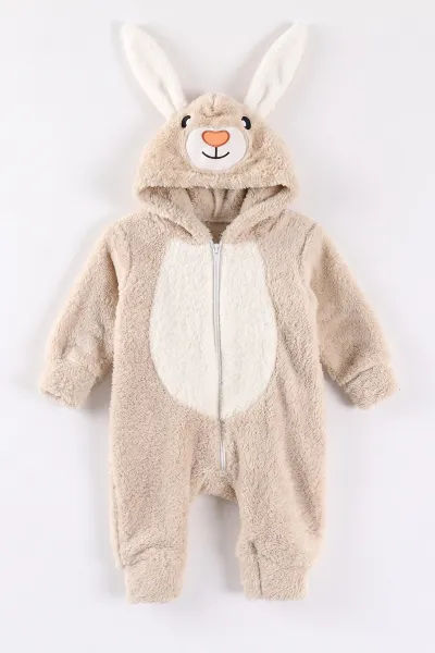 bej-0-12-ay-kapusonu-tavsan-nakisli-pelus-unisex-bebek-tulum-495382