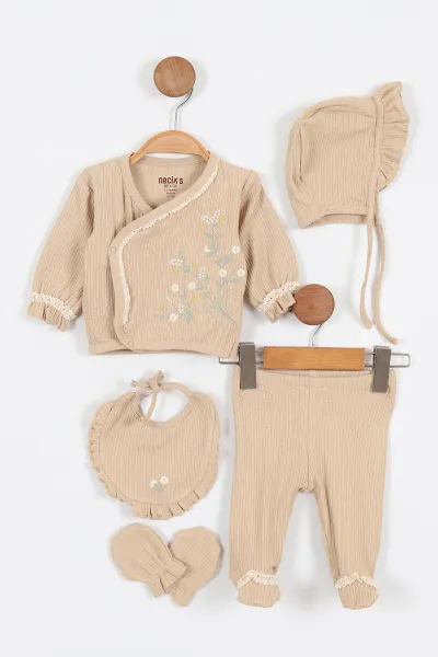 bej-0-3-aycicek-nakisli-kiz-bebek-5li-zibin-set-330788