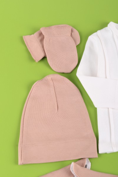 Bej (0-6 Ay) Papyonlu Erkek Bebe Takım 223705