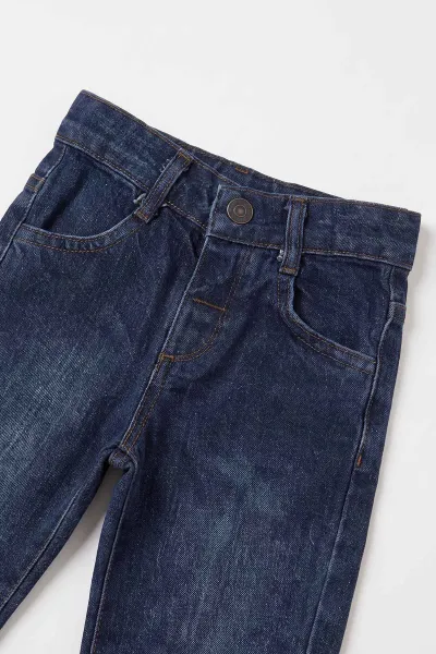 Bej (1-4 Yaş) Gömlek Ceket ve Kot Pantolonlu Erkek Çocuk 4'lü Takım 495895
