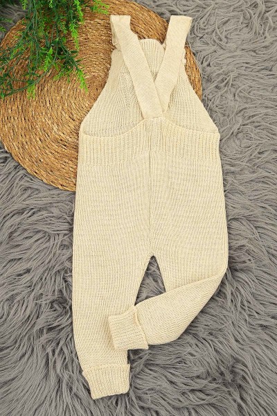 Bej (1-5 Yaş) Ayı Oyuncaklı Kız Çocuk Salopet 153992