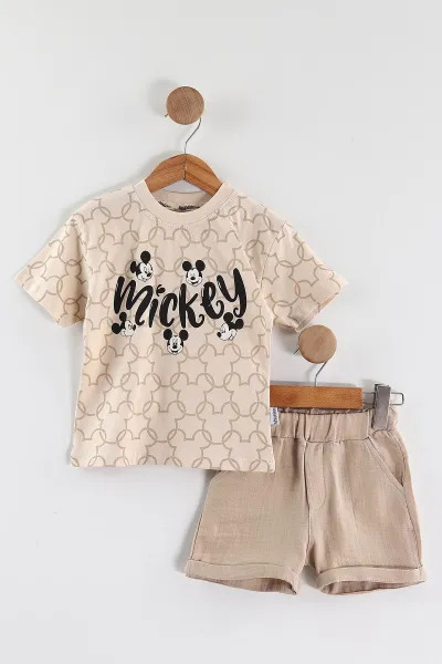 bej-1-5-yas-karakter-baskili-tisortlu-muslin-sortlu-erkek-cocuk-yazlik-takim-436644