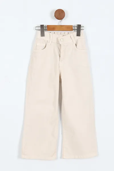 Bej (1-9 Yaş)Happy Baskılı Tişörtlü Gabardin Pantolon ve Ceketli    Kız Çocuk 3'lü Takım 413512