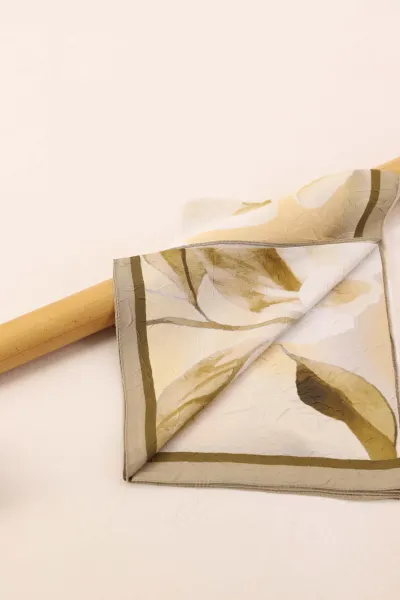 Bej 180x75 Cm Our Fashion Dijital Baskılı Desenli Bambu Kraş Şal 396748