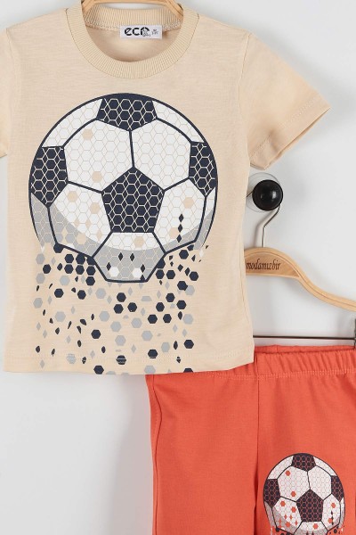 Bej (2-6 Yaş) Futbol Topu Baskılı Erkek Çocuk Takımı 169861