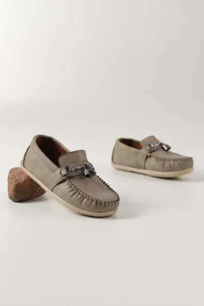 Bej ( 25 - 30 ) Toka Detaylı Erkek Çocuk Loafer Ayakkabı 463225