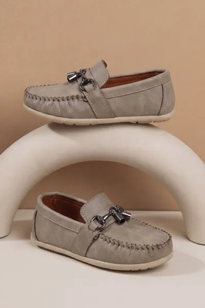 Bej ( 25 - 30 ) Toka Detaylı Erkek Çocuk Loafer Ayakkabı 463225