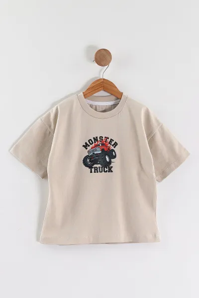 bej-3-10-yas-monster-truck-baskili-oversize-erkek-cocuk-tisort-469016