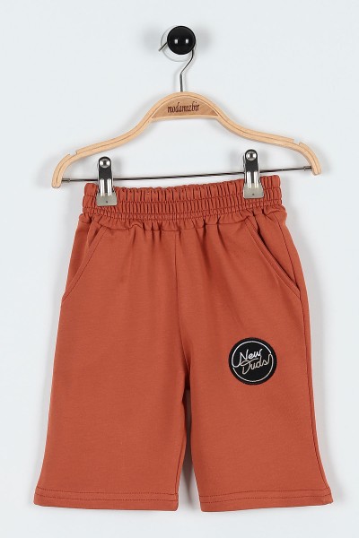 Bej (3-6 Yaş) New Duds Nakışlı Yakalı Düğme Detaylı Erkek Bebe Takım 183590