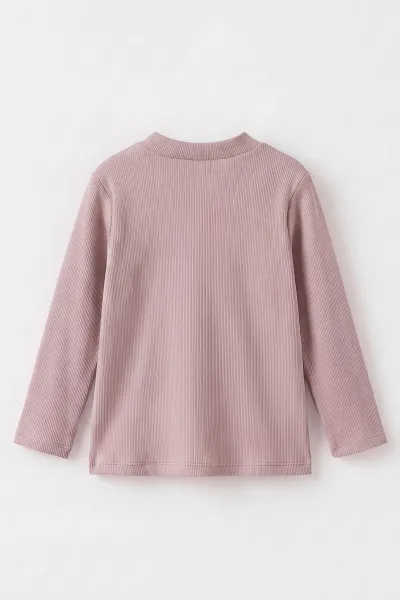 Bej (5-12 Yaş) Yarım Balıkçı Yaka Kaşkorse Çocuk Body Sweatshirt 495514