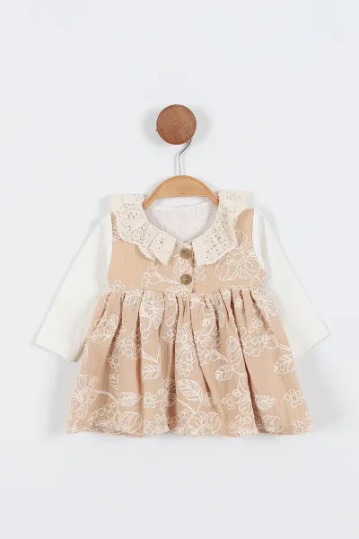 bej-6-18-ay-brodeli-gupurlu-kiz-bebek-muslin-elbise-336083