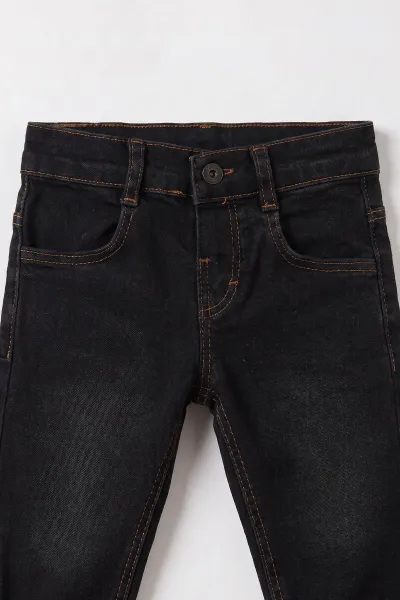 Bej (6-24 Ay) Çizgili Gömlekli Kot Pantolon ve Gabardin Ceketli Erkek Bebek 3'lü Takım 500896