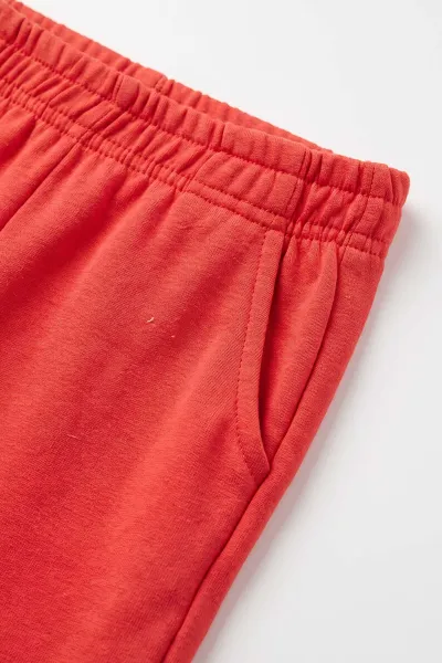 Bej (7-11 Yaş) Good Morning Baskılı Ribana Kumaş Kız Çocuk Pijama Takımı 477071