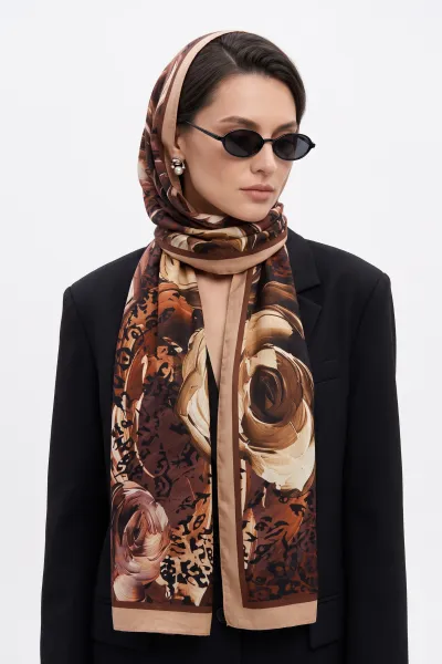 Bej 75x180 Cm Our Fashion Dijital Baskılı Desenli Soft Şal 408624