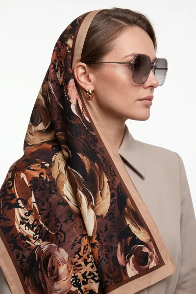 Bej 75x180 Cm Our Fashion Dijital Baskılı Desenli Soft Şal 408624