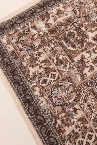 Bej 75x180 Cm Our Fashion Dijital Baskılı Desenli Soft Şal 408650