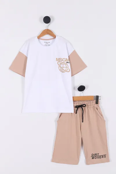 bej-8-12-yas-msgm-baskili-erkek-cocuk-takim-271668