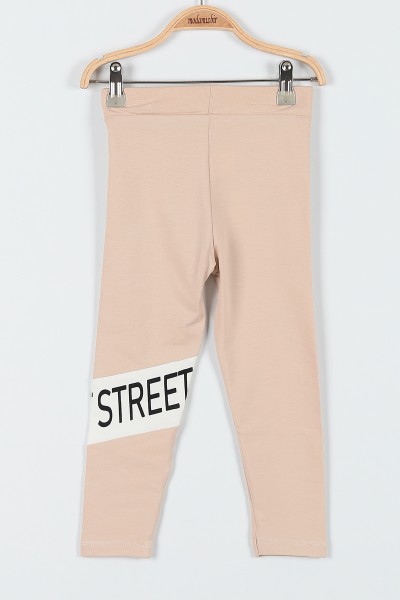 Bej (9-12 Yaş) Street Wear Baskılı Kız Çocuk Takım 180950