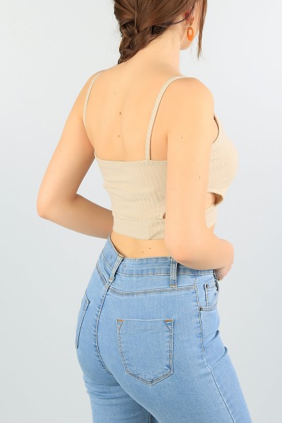 Bej Askılı Bayan Viskon Atlet 59652