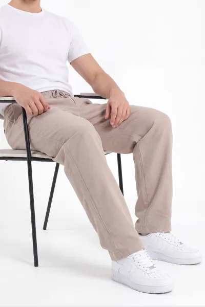 bej-baggy-belden-baglamali-erkek-pantolon-457269