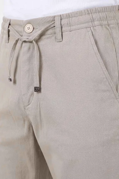 Bej Baggy Belden Bağlamalı Erkek Pantolon 459401