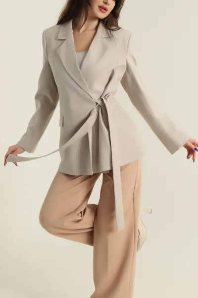 bej-baglamali-oversize-poliviskon-kadin-ceket-425394