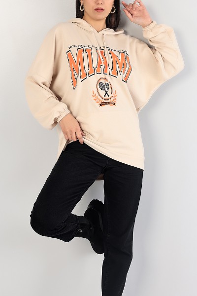 bej-baskili-kapusonlu-bayan-sweat-83375